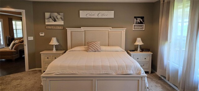 bedroom featuring carpet flooring