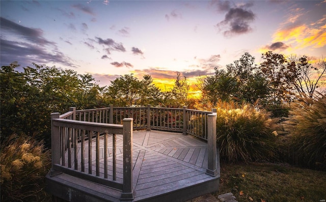 view of deck at dusk