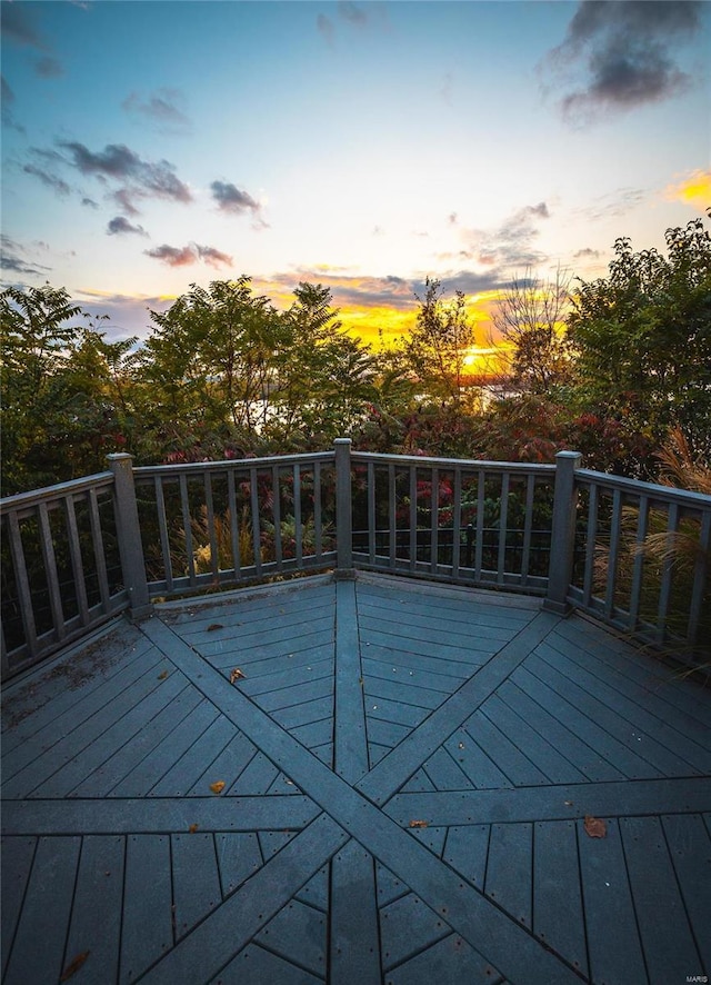 view of deck at dusk