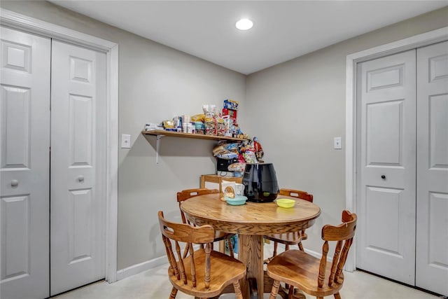 view of dining room