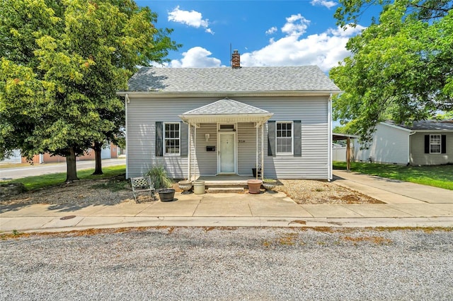 view of bungalow-style home