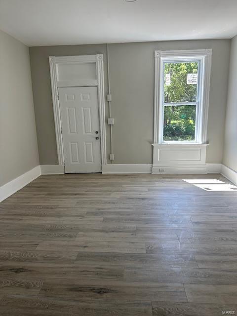 interior space featuring dark hardwood / wood-style flooring