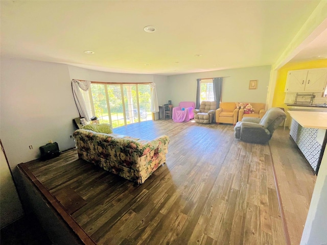 interior space featuring light wood-type flooring