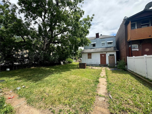 view of yard with central AC