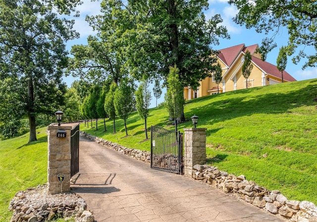 surrounding community featuring a lawn