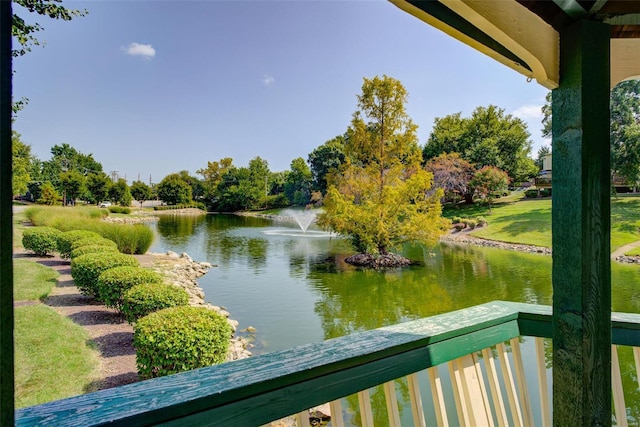 view of water feature