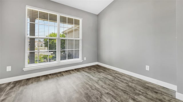 empty room with wood-type flooring