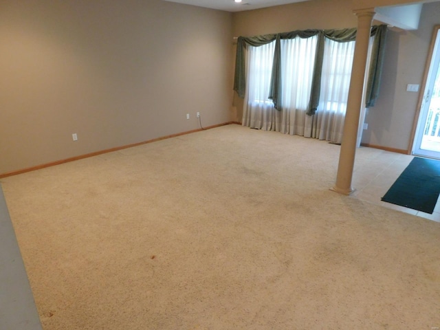 view of carpeted spare room