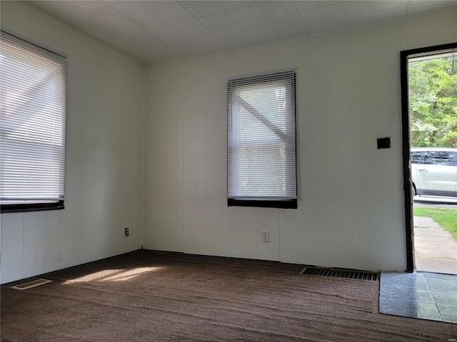 unfurnished room featuring carpet floors