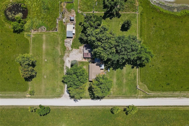 bird's eye view with a rural view