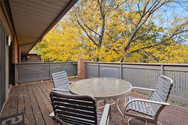 view of wooden deck