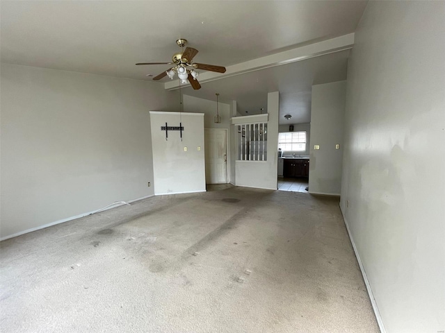 garage featuring ceiling fan