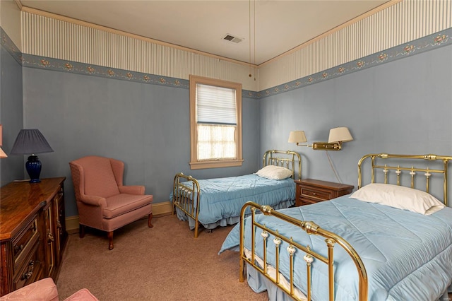 bedroom with carpet floors