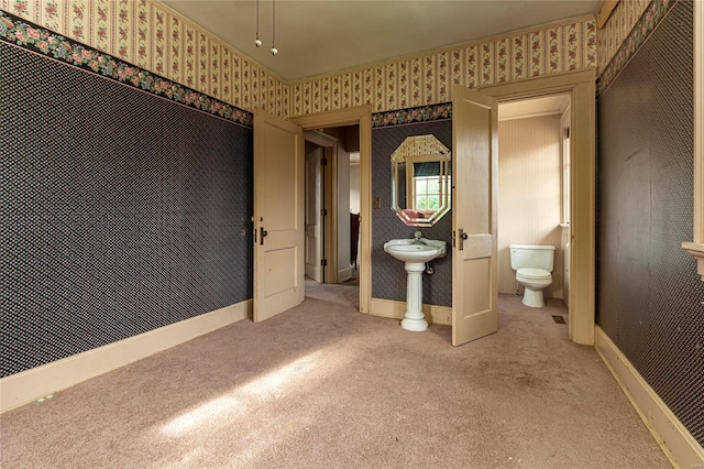 bathroom with sink and toilet