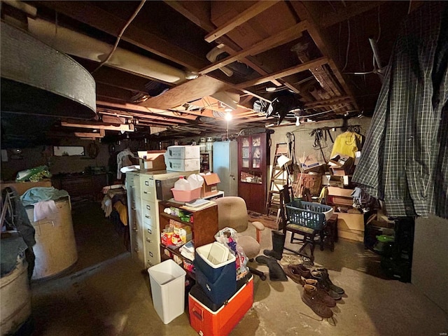 view of basement