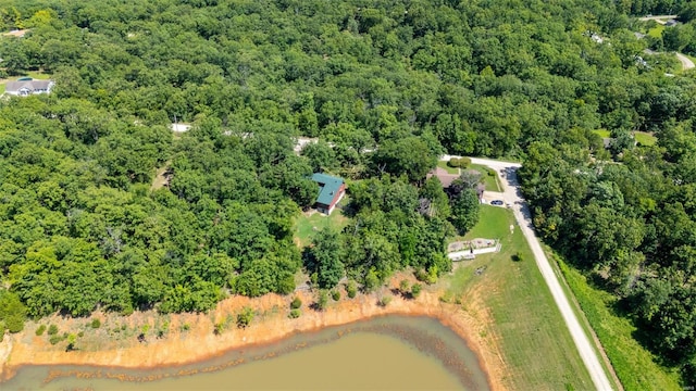 aerial view with a forest view