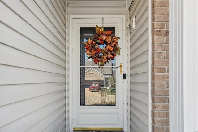 view of doorway to property