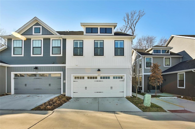 view of front facade featuring a garage