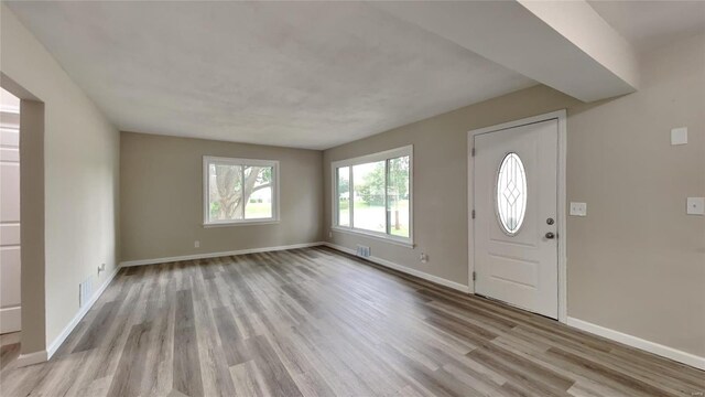 foyer featuring light hardwood / wood-style flooring