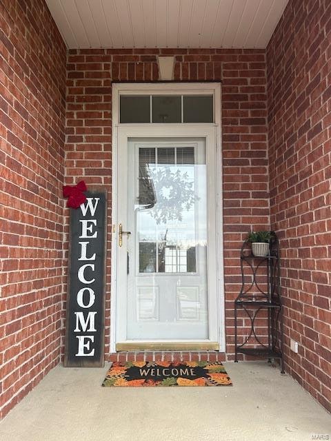 view of doorway to property