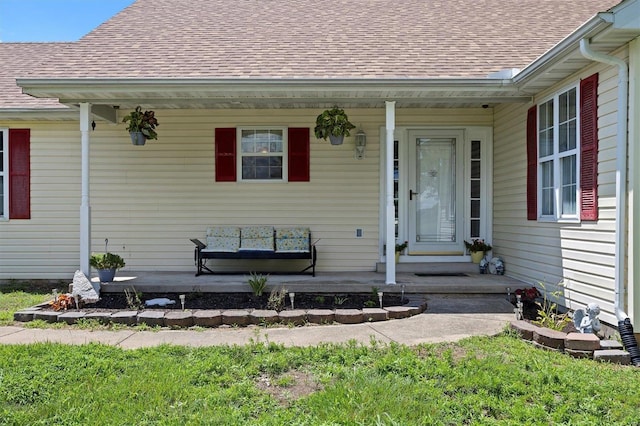 entrance to property with a porch