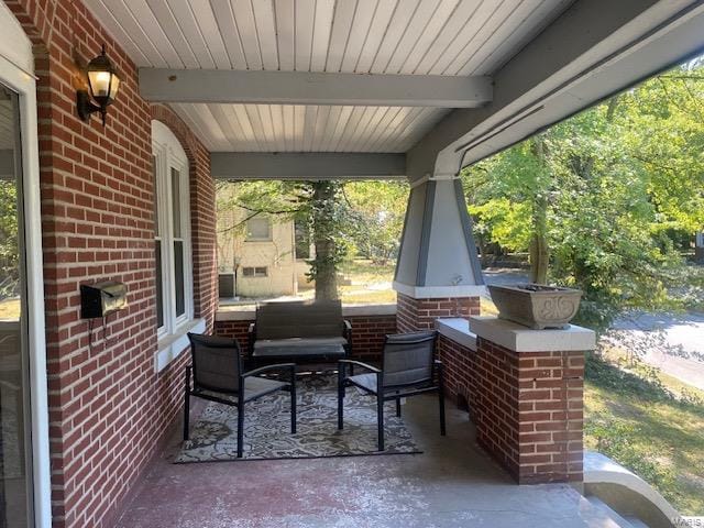 view of patio / terrace with a porch