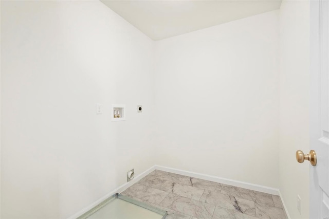 laundry area featuring hookup for a washing machine and electric dryer hookup