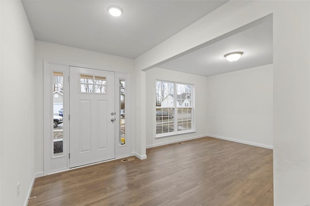 entryway featuring wood-type flooring