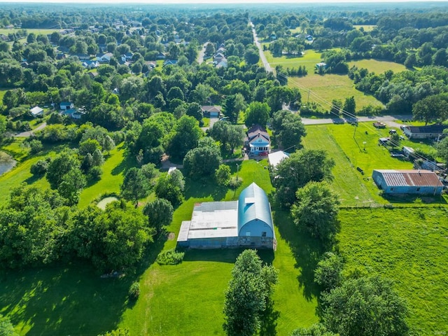 drone / aerial view featuring a rural view