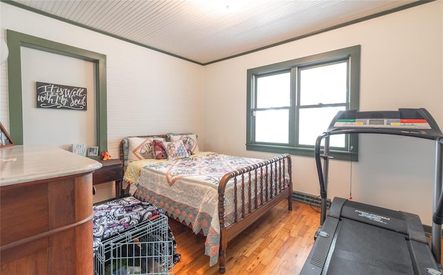 bedroom featuring light wood-type flooring