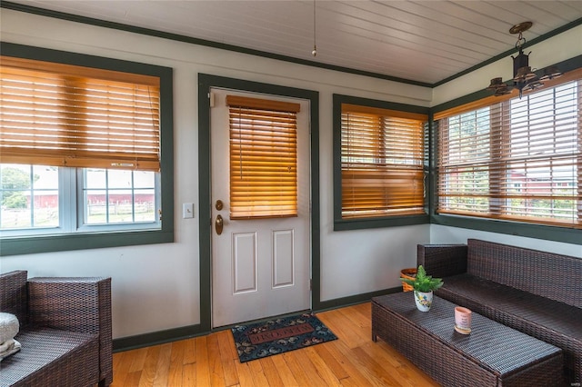 entryway featuring light wood-type flooring