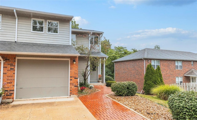 view of front of home featuring a garage