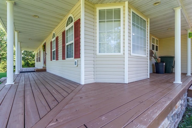 view of wooden terrace