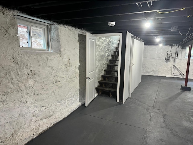 view of basement