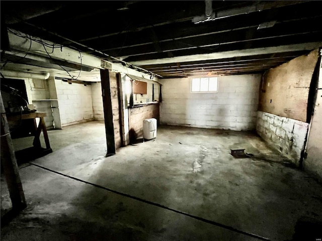 view of basement