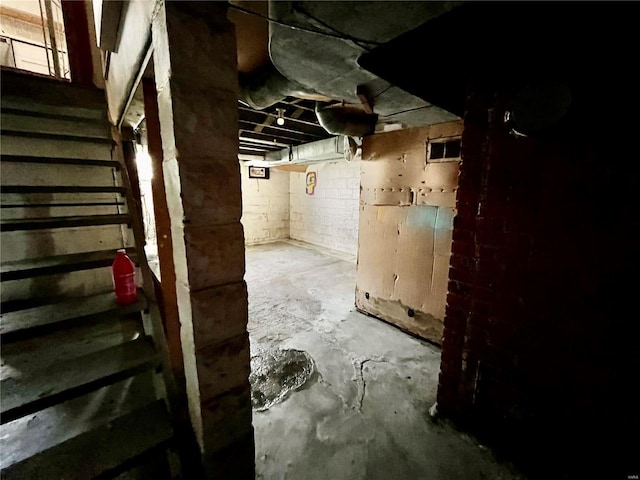 view of basement