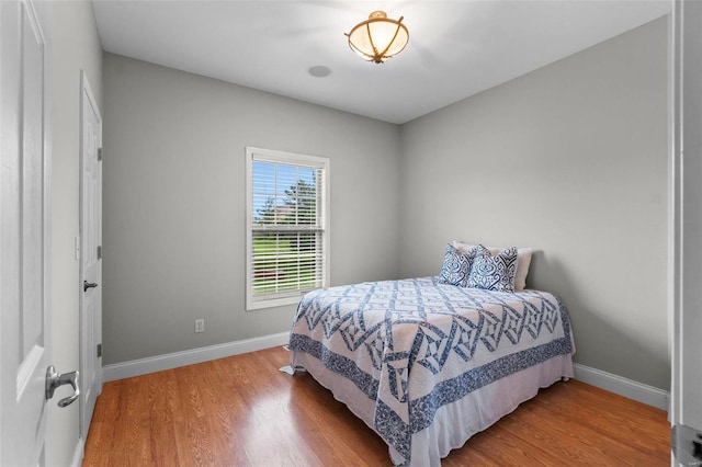 bedroom featuring light hardwood / wood-style floors