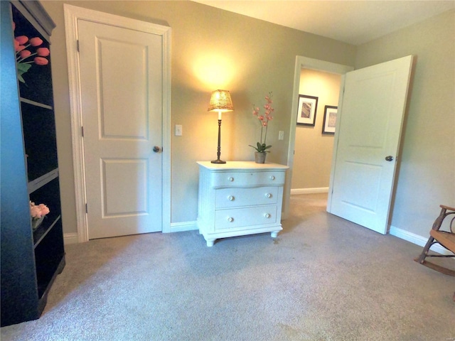 bedroom featuring carpet