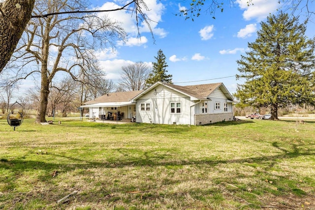 exterior space with a lawn