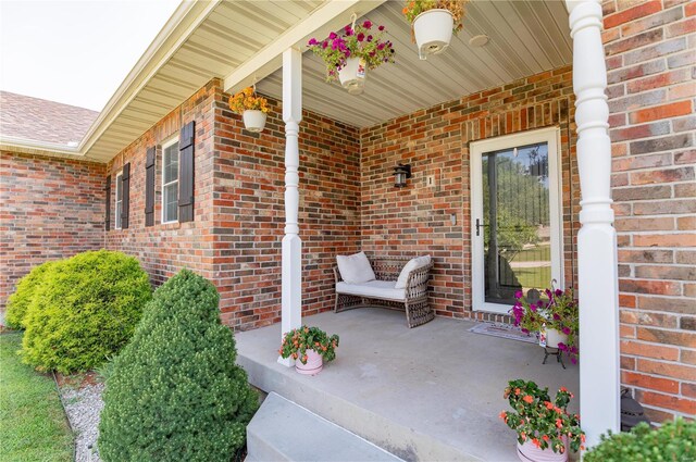 view of patio with covered porch