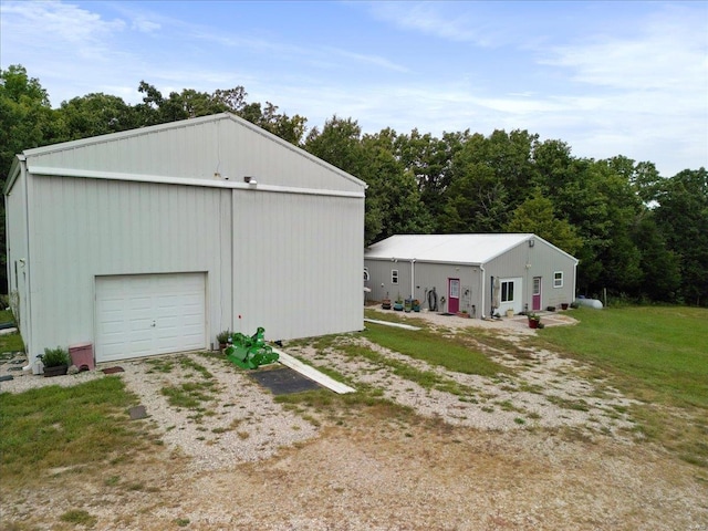 exterior space with a yard