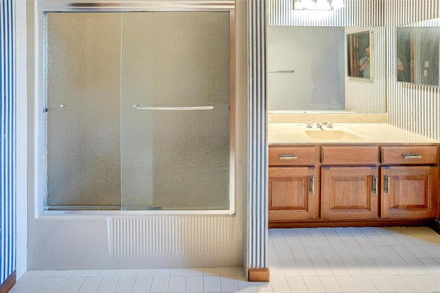 bathroom featuring vanity and tile patterned floors