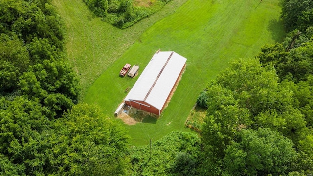 drone / aerial view featuring a rural view