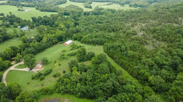 drone / aerial view with a rural view