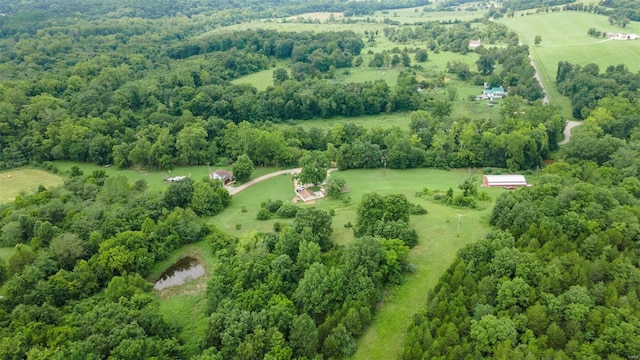 drone / aerial view featuring a rural view