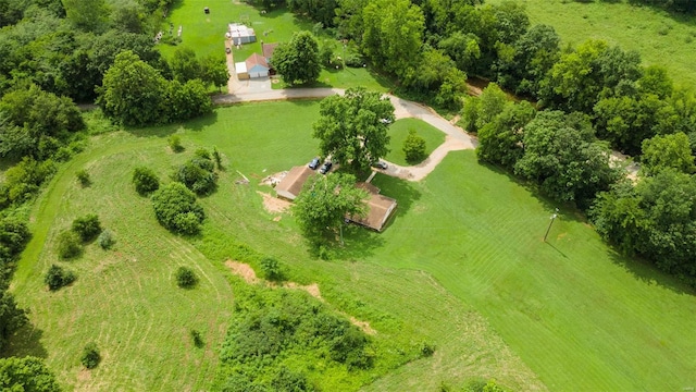 aerial view featuring a rural view