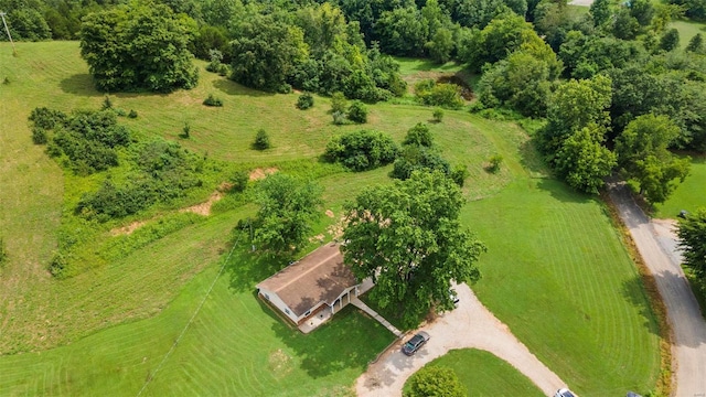 aerial view with a rural view