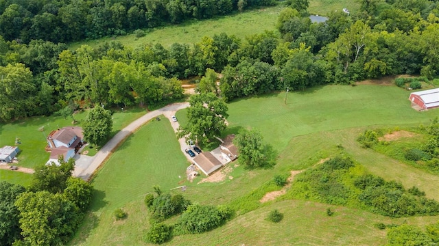 aerial view with a rural view