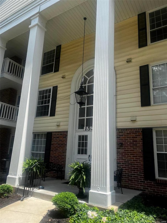 exterior space with a balcony