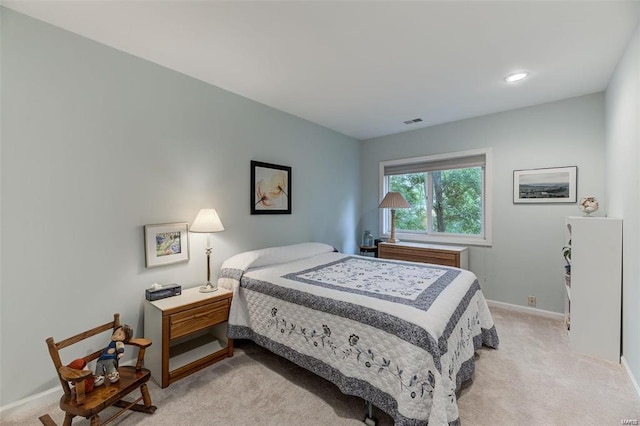 view of carpeted bedroom